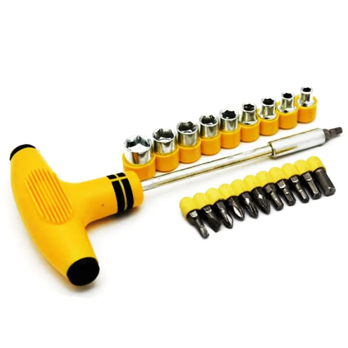 24 in 1 Socket and Bits Tool Set - Yellow Color - Image 3