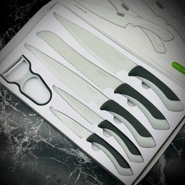Bobssen 6pcs Kitchen Knife Set With Ceramic Peeler - Image 3