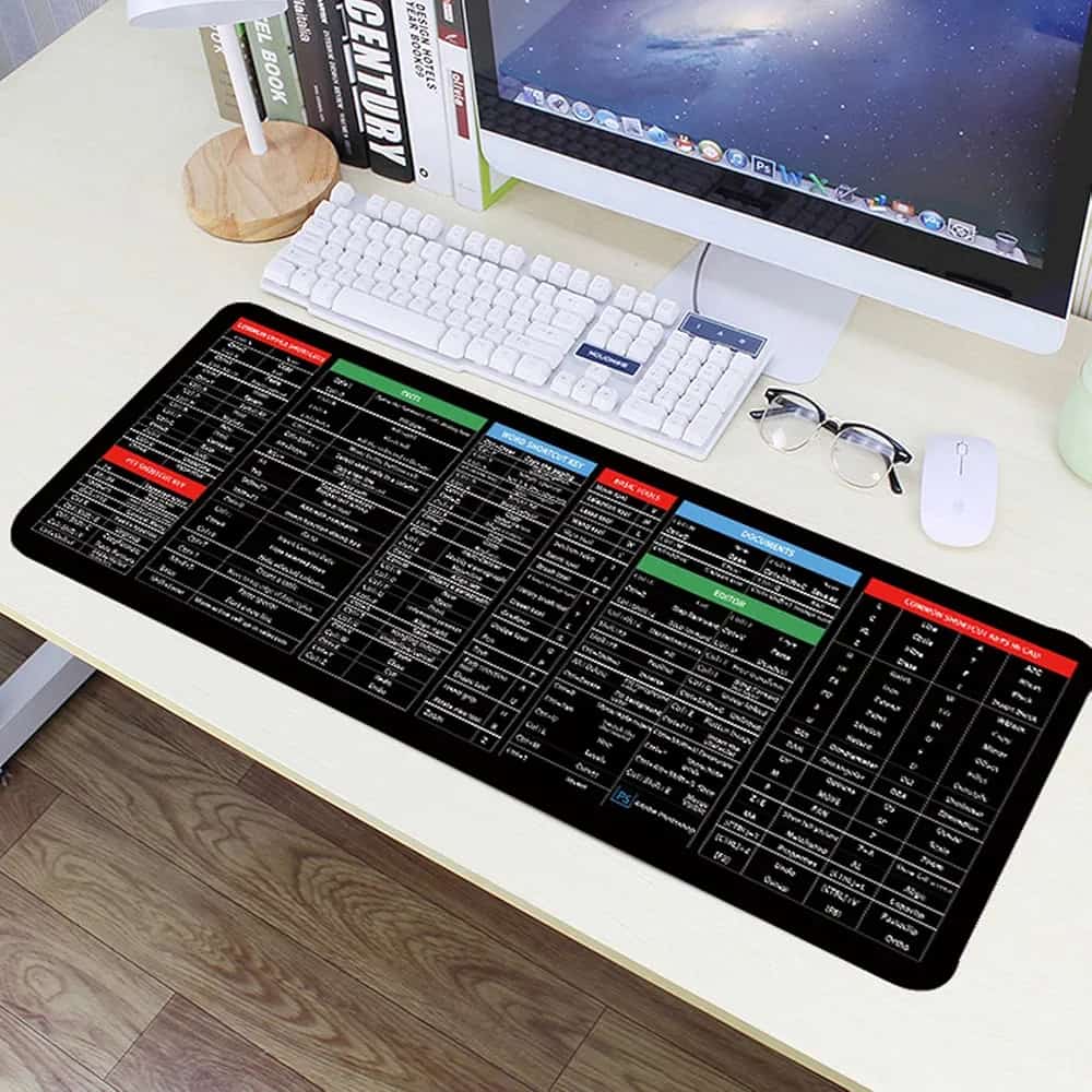 Extended Excel Shortcut Desk Mat (30×80cm) – Non-Slip Keyboard & Mouse Pad | 2 Pieces Set - Image 6