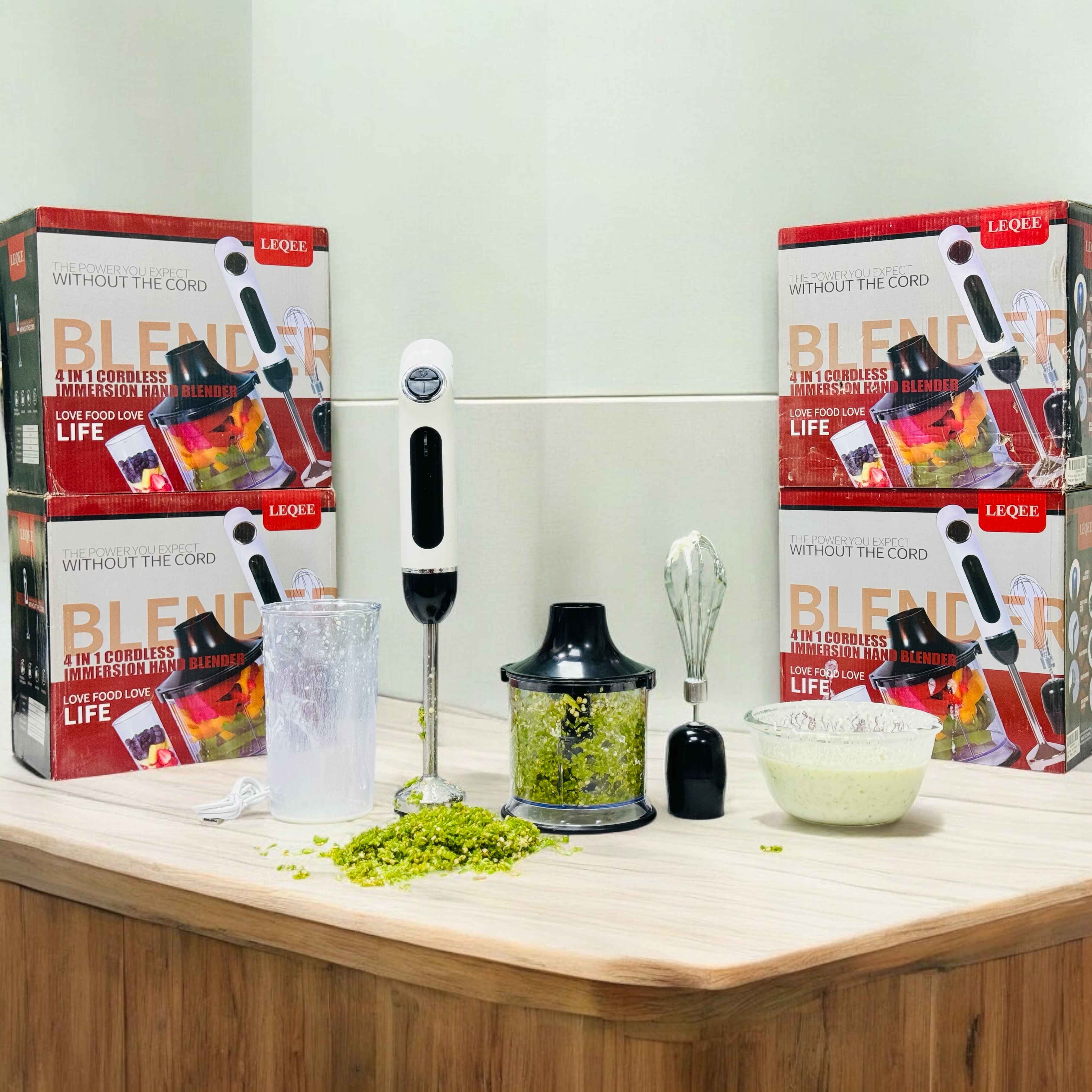 Leqee Rechargeable 4 in 1 Hand Blender Set - Image 3