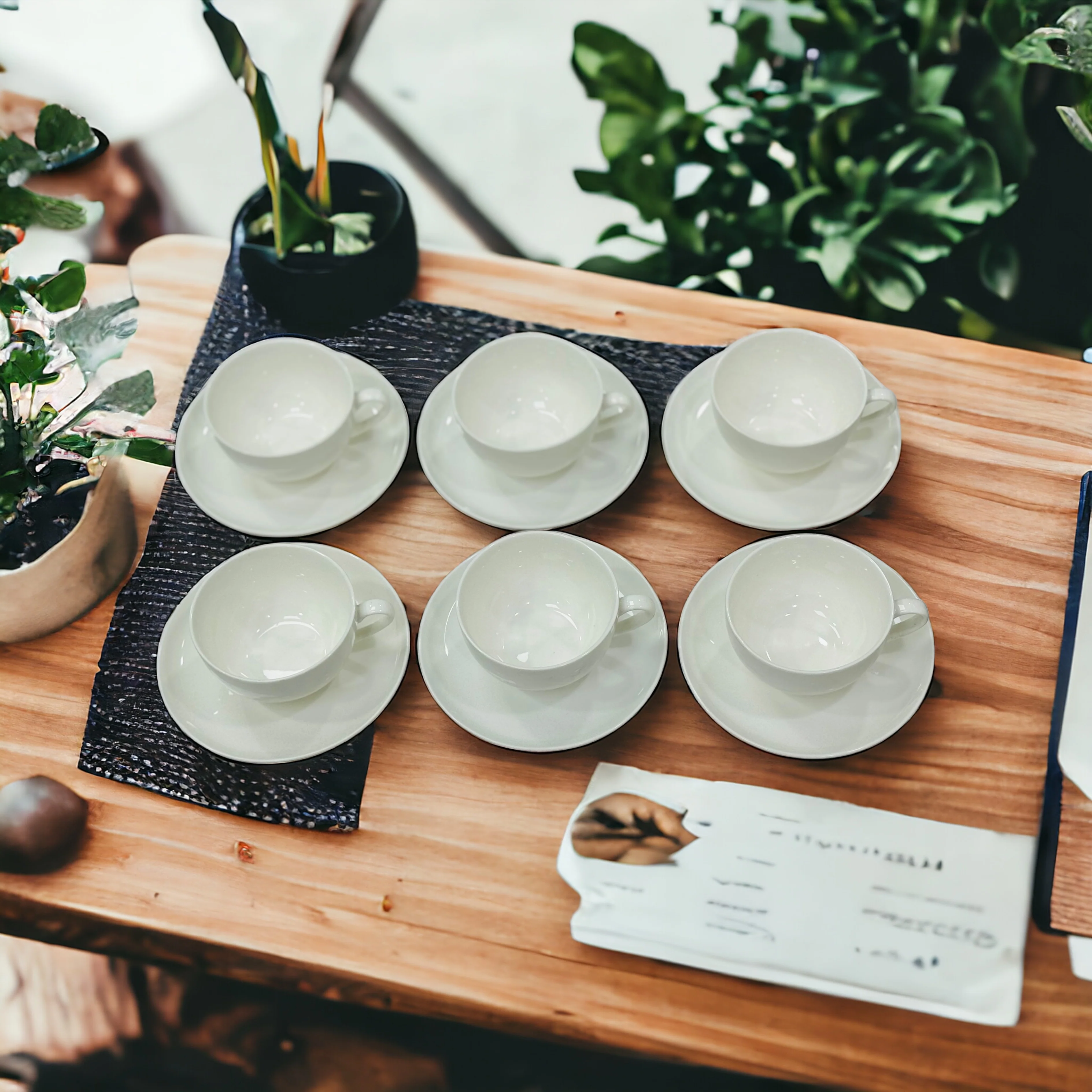 Imported 6 Pieces Tea And Coffee Cup Set with Plates - Image 2