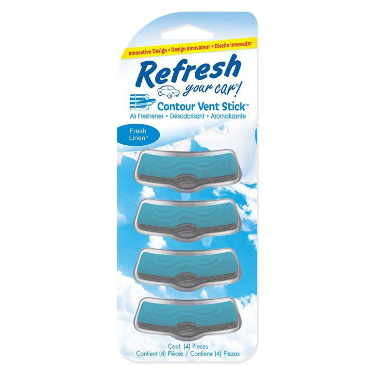 Refresh Your Car! Fresh Linen Air Freshener | 4 pieces set - Image 4