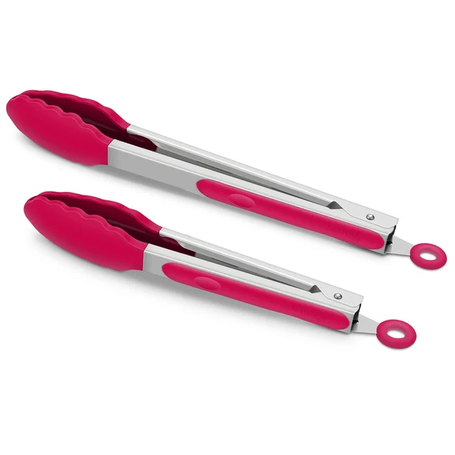 Silicone Food & Kitchen Tongs - 3 Pieces Set - Image 2