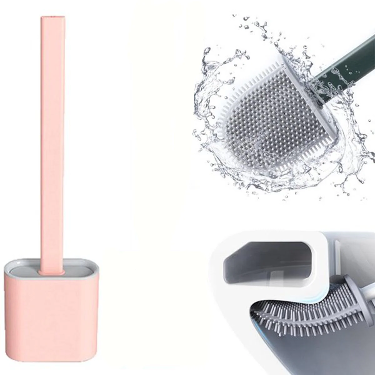 Silicone Toilet Cleaner Brush With Holder - Image 6