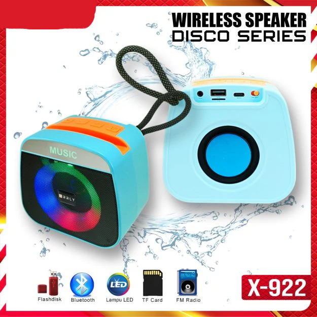 X-922 LED Portable Bluetooth & Wireless Speaker – Mini Metal Outdoor Speaker